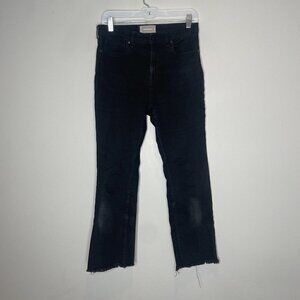Everlane Black Kick Crop Jeans Frayed Size 28